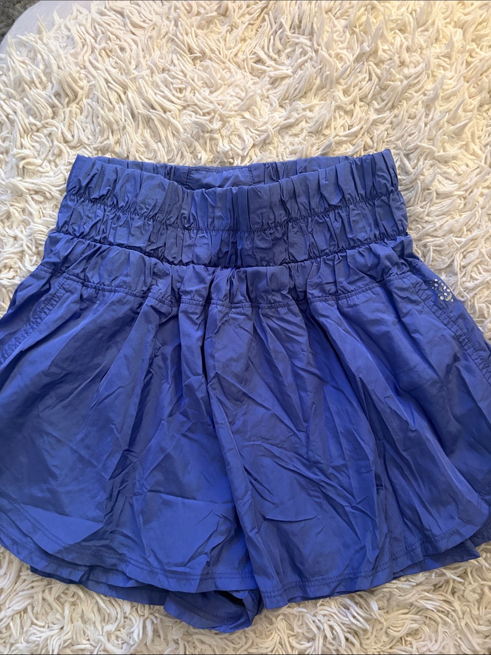FP Movement by Free People Royal Blue Smocked Waist Skort